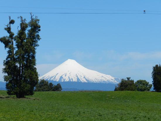 der erste Blick auf den Osorno