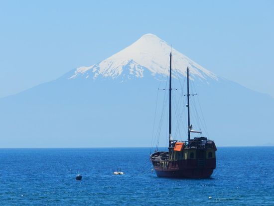 der Osorno von Puerto Varas aus gesehen