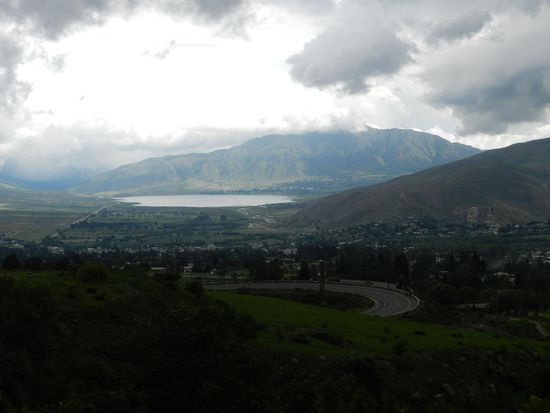 Blick zurück auf den See, ein Wetter zieht auf