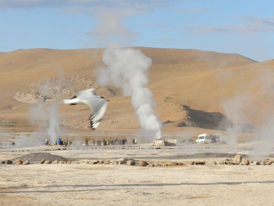Dampf steigt überall auf