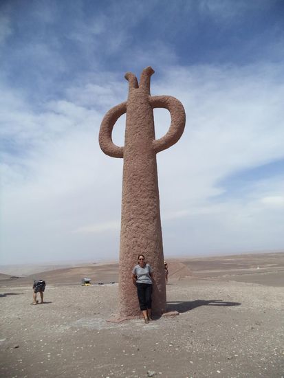 Man konnte zwischen Skulpturen herumlaufen und erfahren, wie hoch diese sind. 
Nach dieser Besichtigung sind wir dann weitergefahren.
