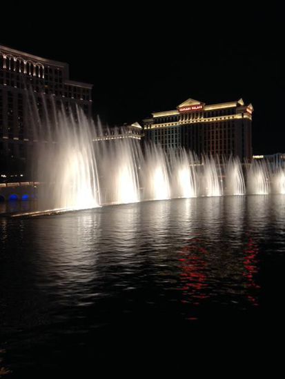 die Wasserorgel vor dem Bellagio