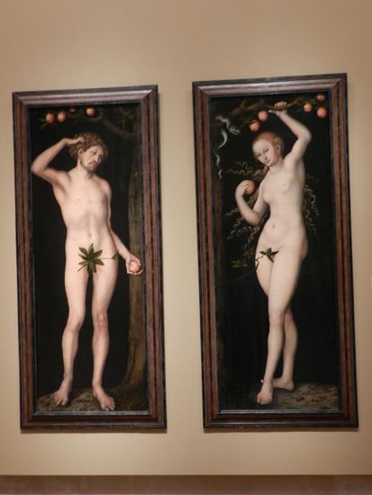 Adam und Eva von Lucas Cranach in beeindruckender Schönheit.