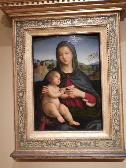 Wir konnten noch einen Blick auf Rafaels Madonna mit Kind werfen und dann wurden wir hinaus gebeten.