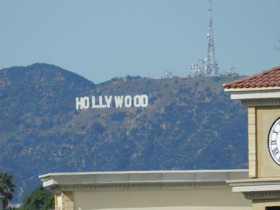 Von der Kathedrale aus konnten wir den Schriftzug Hollywood weit in der Ferne sehen.