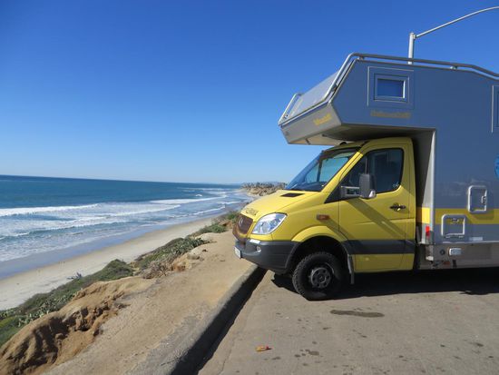 In Oceanside machen wir eine kleine Mittagspause hoch über dem Pacific.