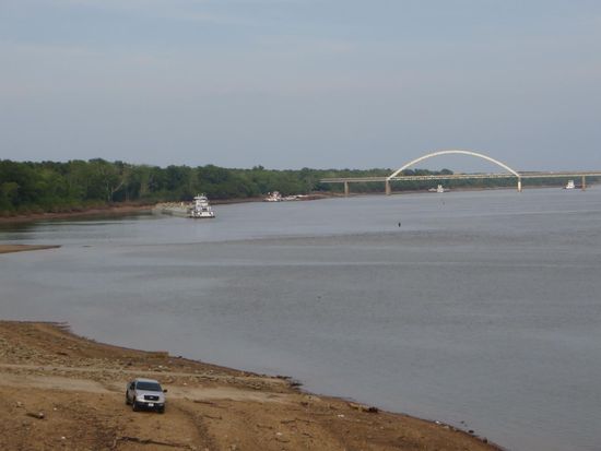 die Brücke, über die wir gefahren sind