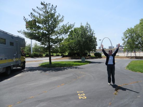 unser Campingplatz mit Blick auf den Arch