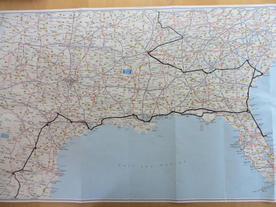 Unsere Strecke in USA von Mexico Grenze Texas bis St. Louis