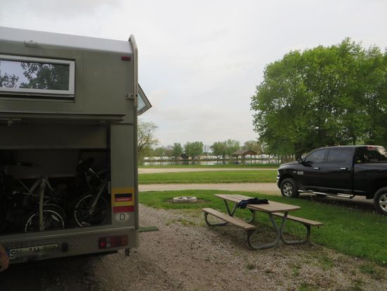 so haben wir die Klappräder verstaut