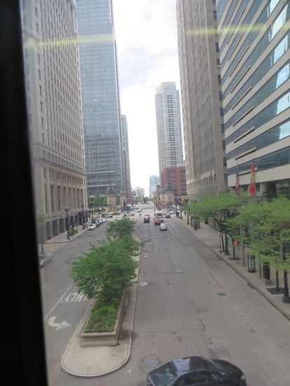 Blick in die Straßen von der Hochbahn aus