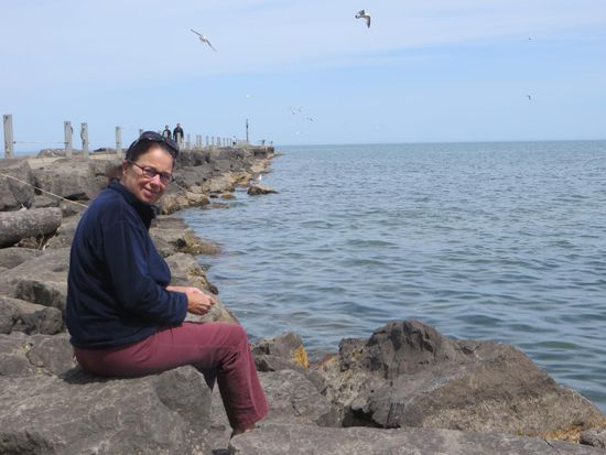 Aber hier am See kann man das Jäckchen schon gebrauchen.