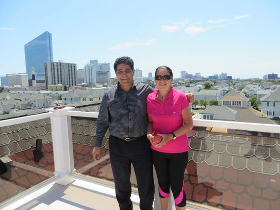 mit Daud Blick über Atlantic City von der Dachterrasse