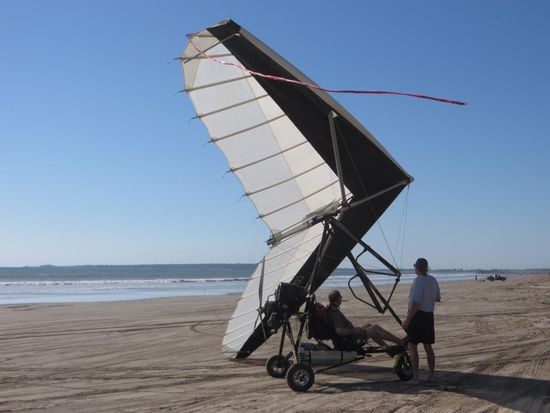 Leichtflieger am Strand