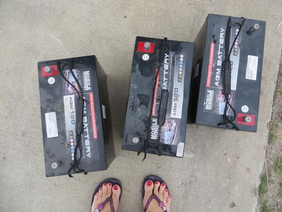 die alten kaputten Batterien