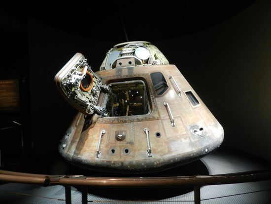 die Raumkapsel, mit der Astronauten zurückgekommen sind