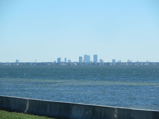 Tampa in der Ferne von der Autobahn aus