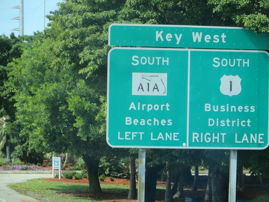 Dann besserte sich das Wetter und als wir in Key West einfuhren, schien die Sonne und es war warm.