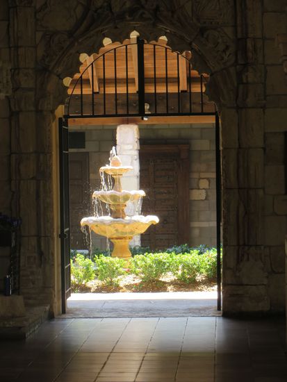 der Blcik auf den Klosterbrunnen