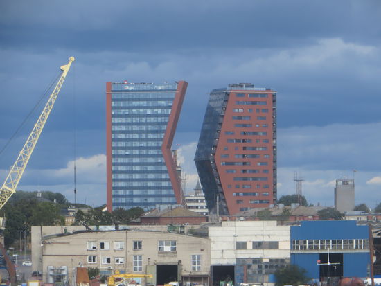 die Häuser bilden das K von klaipeda