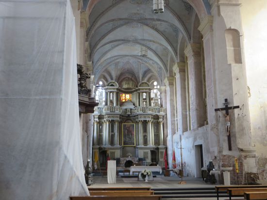 die sehr restaurierungsbedürftige Georgenkirche von Kaunas