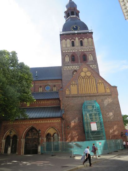 der Dom von Riga - Auch hier in Riga wird restauriert und so ist der Dom auch teilweise verhängt.