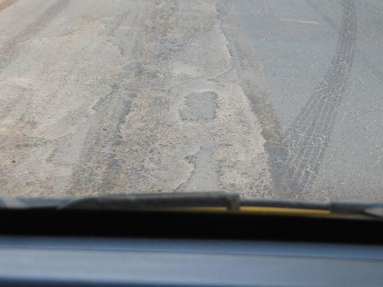 Auch heute ist die Straße an vielen Stellen sehr schlecht.