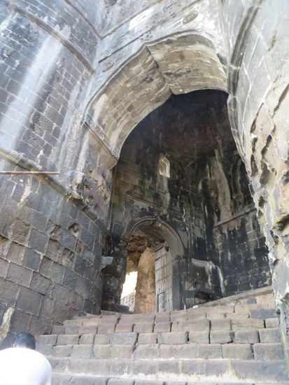 In die Festung  führte eine Treppe aus dem Wasser heraus.