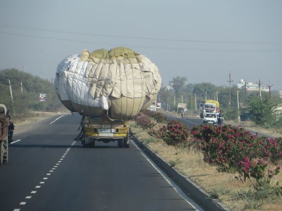 eines von vielen überbreiten Fahrzeugen, die uns immer wieder begegneten