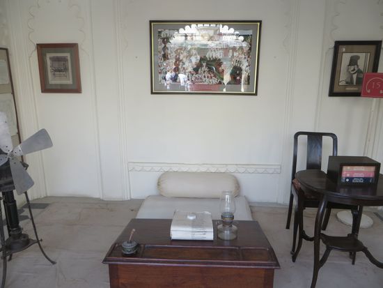 Das Originalzimmer des Maharana, der bis1956 seine Unabhängigkeit behalten konnte, dann aber abdankte.