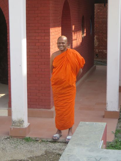 Einer der Mönche, die hier aufpassen