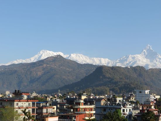 die Häuser von Pokhara