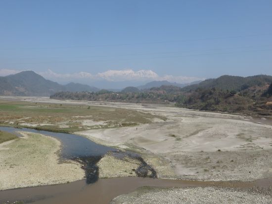 Der Fluss ist fast trocken.