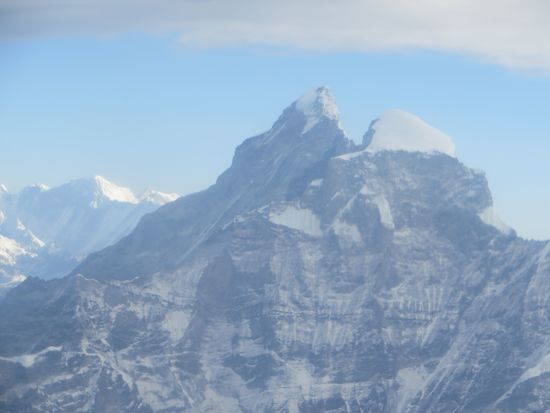 eine Bergspitze ganz nah