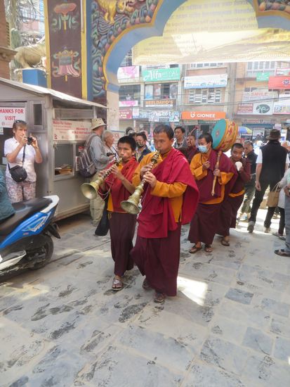 die Musiker des Leichenzugs