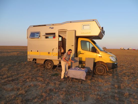 unser Stellplatz in der Wüste