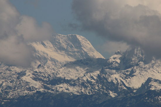 Als wir dann wieder abfahren, ziehen Wolken herauf und die Berge waren nicht mehr so gut zu sehen.