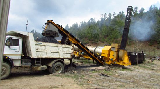 Große Maschinen sind im Einsatz