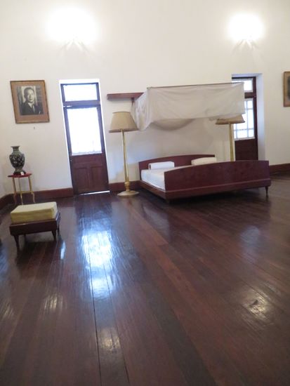 Auch das Schlafzimmer mit dem Bett des Königs war zu sehen.