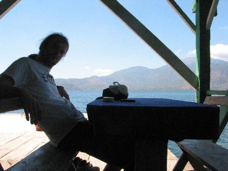 Relaxing at Coatepeque