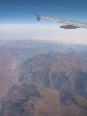 Und dann wieder in den Flieger und über die Anden an die Küste nach Lima.