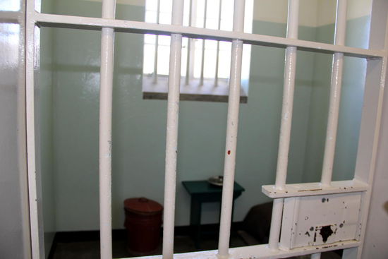 ...sowie auch hier. Das war seine Zelle, wo er 18 Jahre lang inhaftiert war