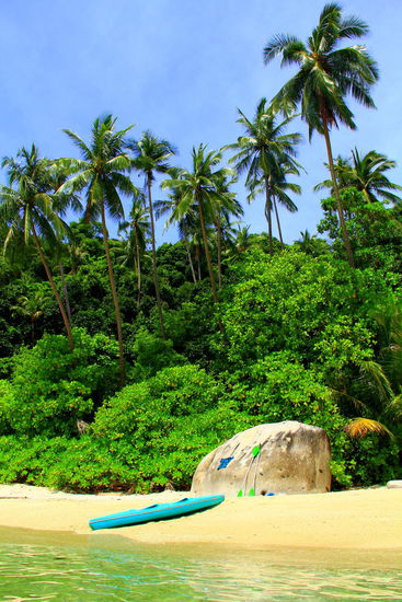 Einsam gestrandet auf einer Robinsonisland 
