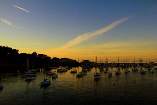 Abends in Monterey, wo wir originell (siehe nächstes Bild) übernachten