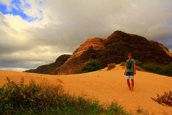 Den Weg hat unser Cabriolet aber geschafft und wir sind angekommen am endlos scheinenden Strand