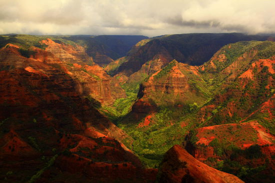 durch das Grün sieht man gut, wo jeweils die Flüsse ihren Weg nehmen