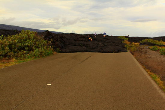 Hier ist seit 2003 die Straße durch Lavafluss nicht mehr weiter passierbar