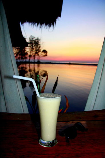 Einer der leckeren Shakes muss seit Kambodscha jeden Tag her - wieder ein Abend in unserer Lieblingsbar