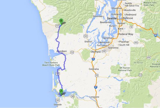 Heute mal wieder eine etwas längere Strecke: 122 Meilen, also ca. 195 km