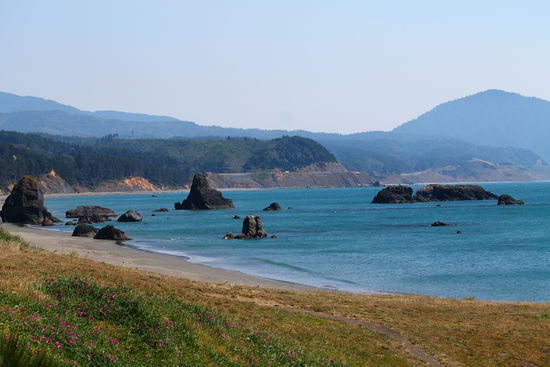 Port Orford hat eine schöne Bucht